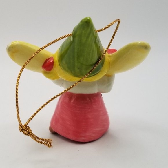 Vintage Christmas Ornament Fairy Gnome Ceramic Unieboek Gorham Danish 1979 Xmas - Picture 10 of 11